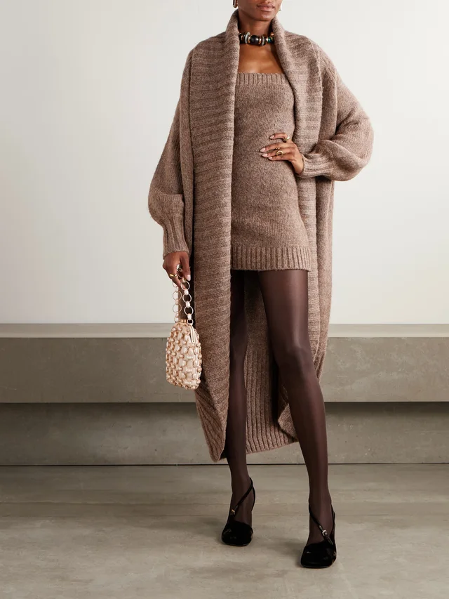 CULT GAIA Holland wool-blend mini dress in Brown, photo 2 of 2 from NET-A-PORTER (Canada)