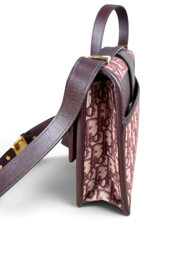 Dior Burgundy Oblique 30 Montaigne Flap in Burgundy Canvas from Season 2 Consign, photo 4 of 9
