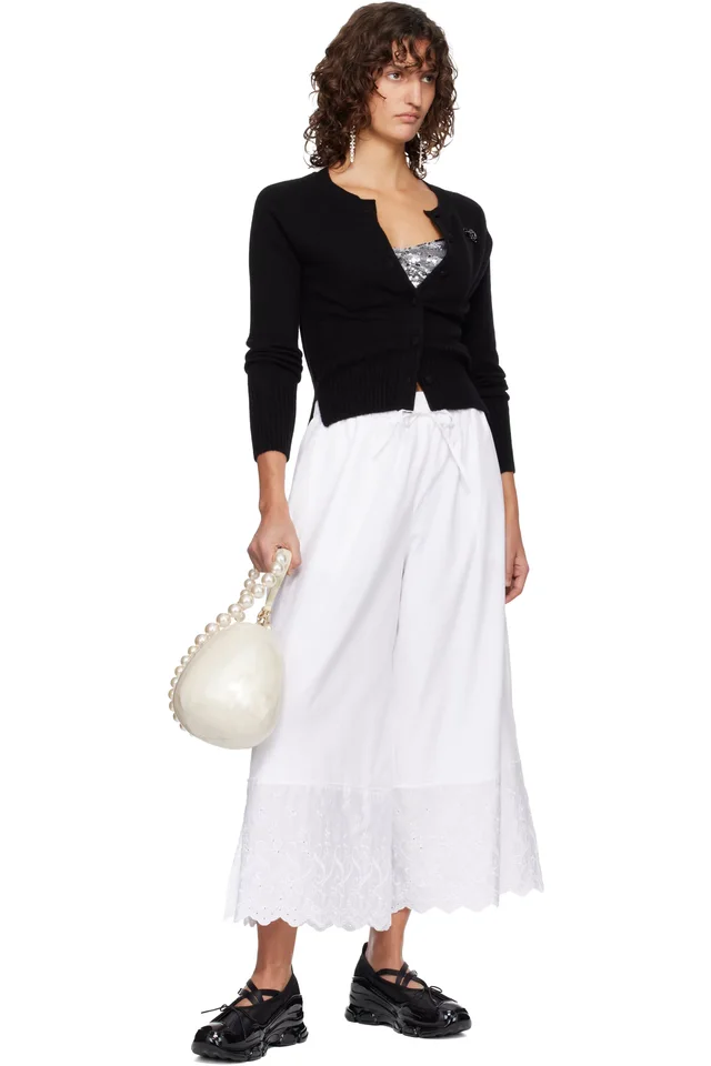 Simone Rocha Black Embellished Relaxed Cashmere Cardigan, photo 5 of 5 from SSENSE