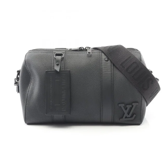 Louis Vuitton Shoulder Bag City Keepall Noir Leather in Black Leather from The Reluxe