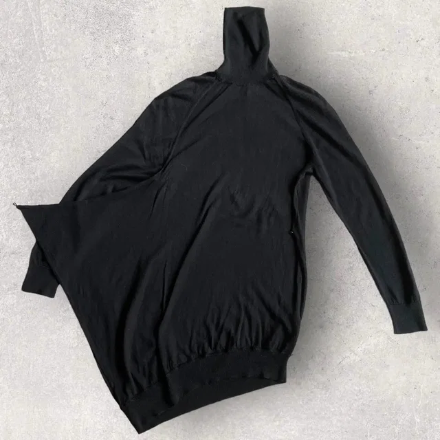 Maison Margiela Fall08 Wrap Turtleneck Sweater in black from Grailed