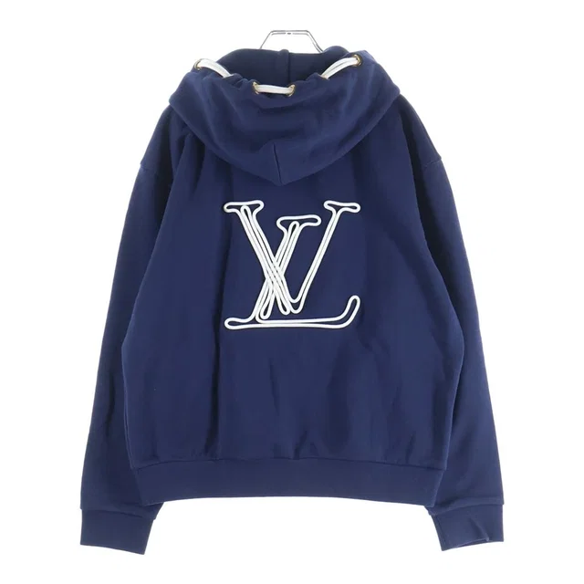 LV Nautical Rope Logo Pullover Hoodie Navy in Navy from The Reluxe