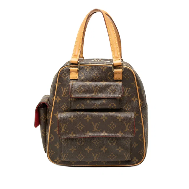 Brown Louis Vuitton Monogram Excentri Cite Handbag in Brown Coated canvas from Designer Revival