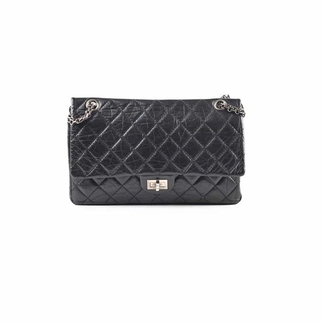 Chanel 226 Medium Black Calfskin Flap in Black Calfskin from The Purse Affair