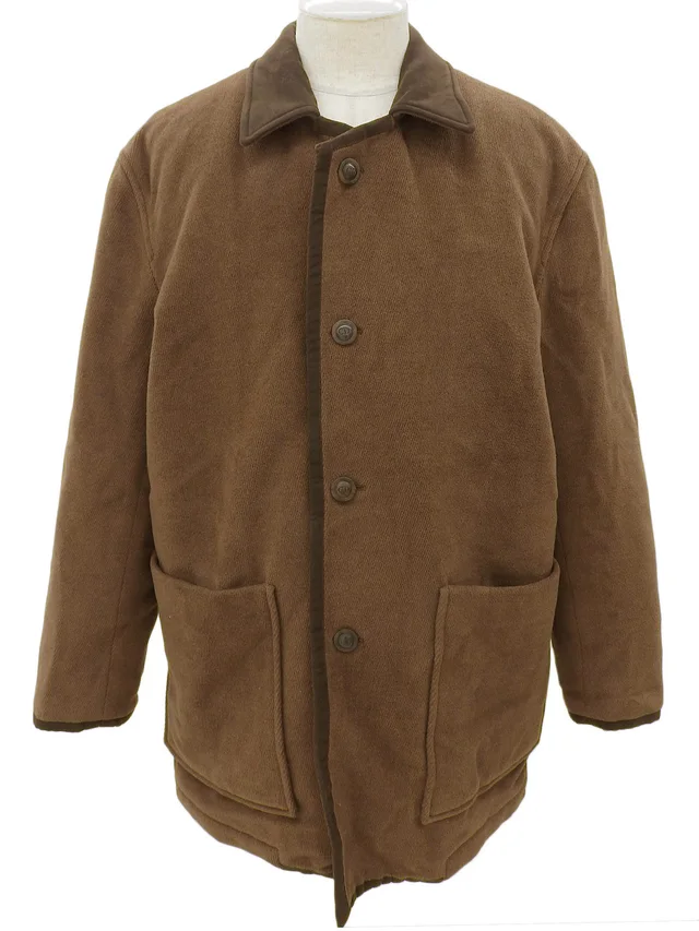 Dior Wool Logo Button Jacket #Men's M Brown in Brown Wool from VINTAGE QOO TOKYO