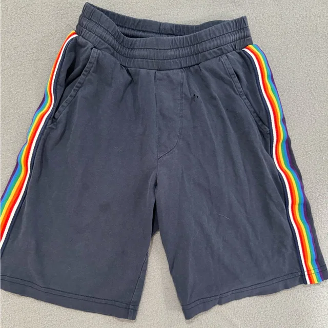 Moncler Kids Rainbow Stripe Shorts Navy Size 8 in black from Poshmark