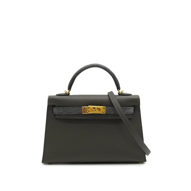 Hermès Kelly Mini 2 Touch Sellier Graphite Ardoise Veau Madame Lizard Hand Shoulder Bag 2023 B Stamp… from Luxury Promise
