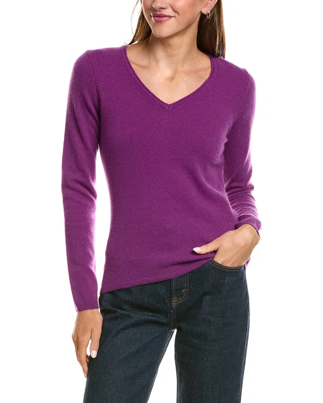 InCashmere Basic V-Neck 100% Cashmere Sweater, image 1 of 1 from Gilt