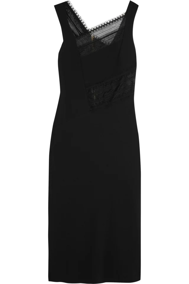 Roland Mouret Clairvale Lace-Paneled Crepe Midi Dress from THE OUTNET, photo 1 of 1
