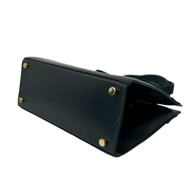 Ferragamo Vara Ribbon Leather 2way Bag in Black Leather from LuxUness, photo 8 of 10