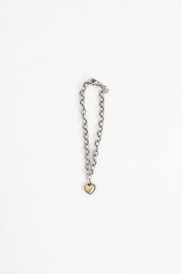 David Yurman 18K Yellow Gold & Sterling Silver Heart Cookie Bracelet in Yellow from VSP Consignment