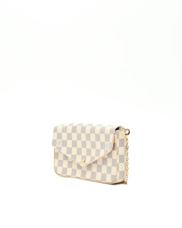 Louis Vuitton Damier Azur Pochette Félicie Bag in Canvas from A Retro Tale, photo 2 of 9