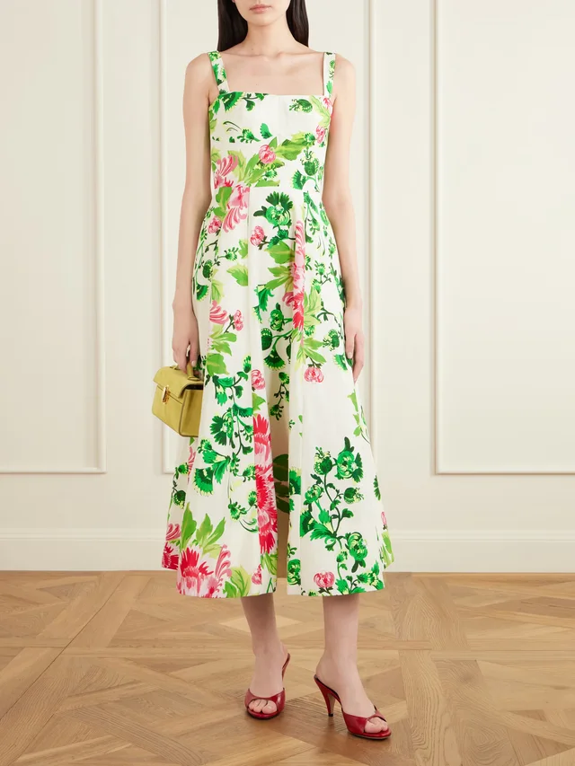 SALONI Sabrina floral-print woven midi dress, photo 2 of 2 from NET-A-PORTER (Canada)