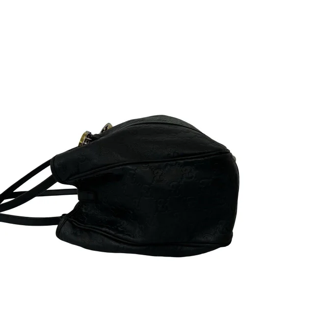 Gucci GG Twins Shima Leather Tote Bag in Black Leather from LuxUness, photo 5 of 10