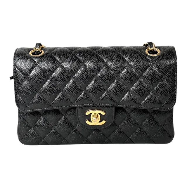 Chanel Small Black Classic Flap Bag in Caviar with GHW in Black Caviar leather from Luxury Promise