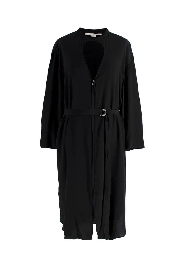 Stella McCartney Black Zip Through Silk Dress in Black Silk from HEWI
