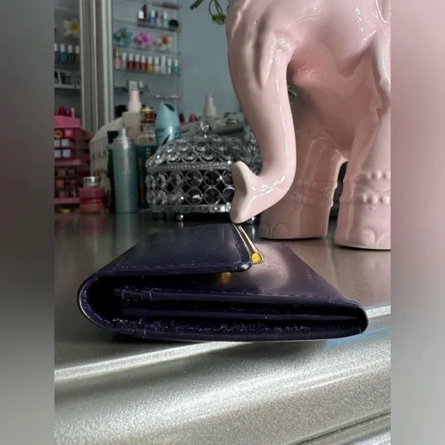 Saint Laurent Women's Cardholders - Purple/Blue in blue|purple from Depop, photo 9 of 9