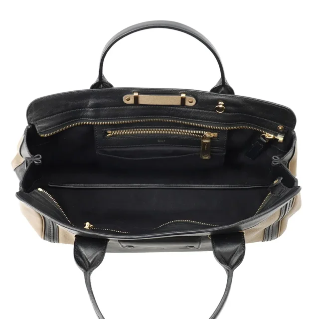 Chloé Alice 2way Shoulder Bag Black/Brown Leather in Black Leather from GALLERY RARE, photo 6 of 18