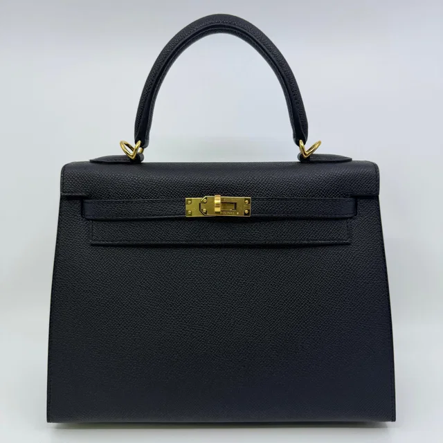 Hermès Kelly25 Black Epsom GHW K in Black Epsom leather from Luxury Promise