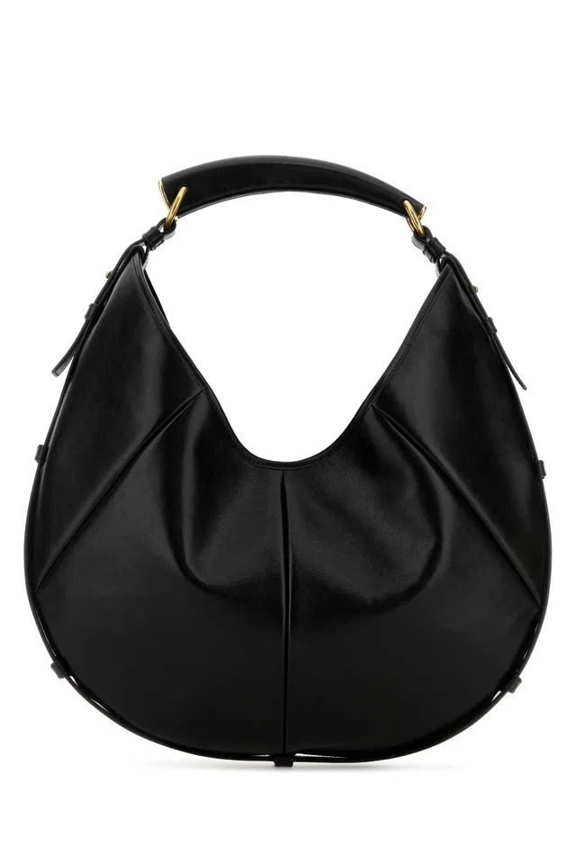 Saint Laurent Mombasa Shoulder Bag — Black in Black Calfskin from HEWI