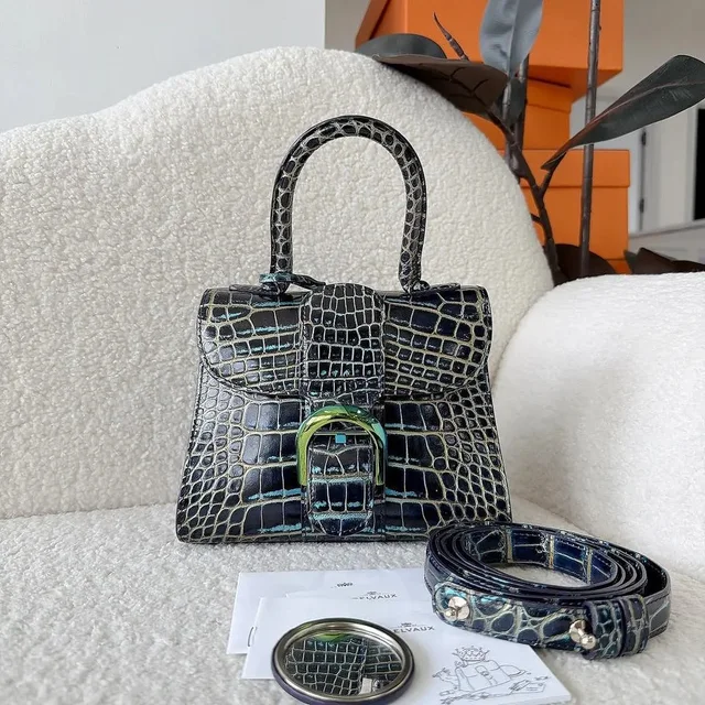 Delvaux Brillant Crocodile Embossed Handle Bag in multicolor Crocodile from Grailed, photo 1 of 1