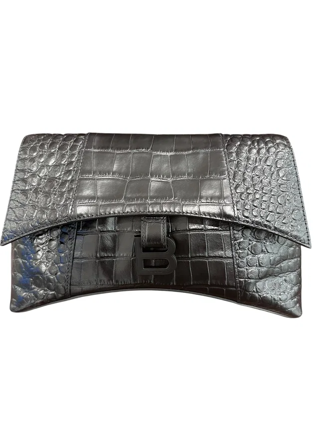 Balenciaga Black Embossed Hourglass Bag - Unused in Black from Luxury Promise