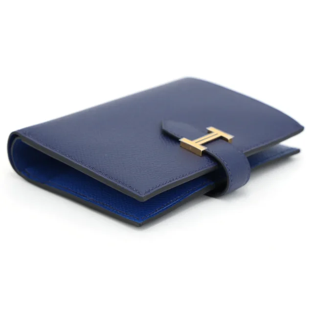 Hermès Bearn Compact wallet Bleu France (71) Bleu Saphir (73) in Blue Epsom leather from Ginza Xiaoma, photo 4 of 4