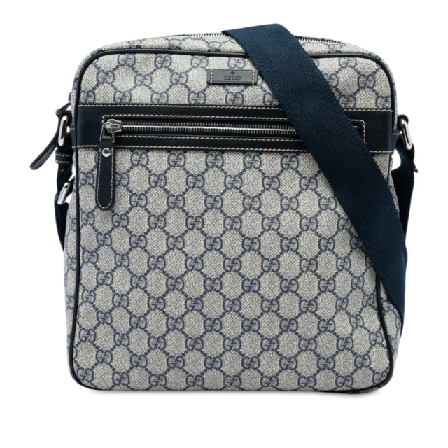 Beige Gucci GG Supreme Crossbody in Beige Coated canvas from Designer Revival