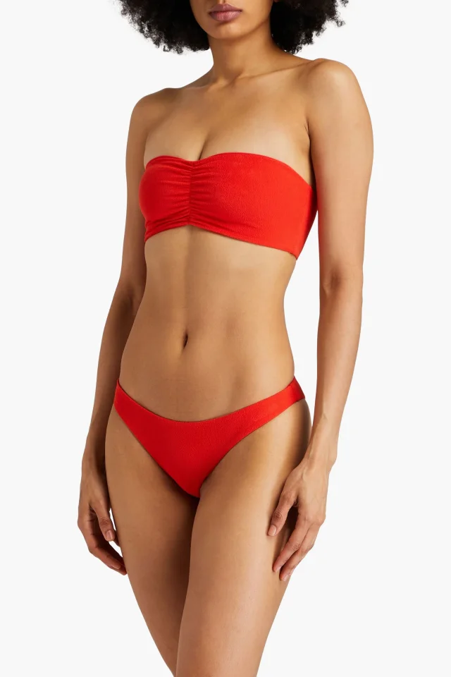 Jade Swim Most Wanted Terry Bikini Briefs in Tomato red, photo 2 of 5 from THE OUTNET