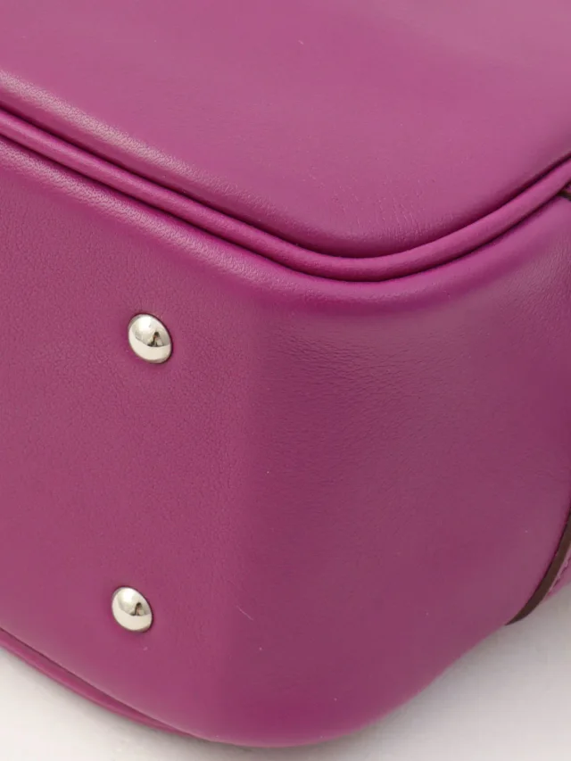 Hermès 2014 Mini Plume 20 Anemone in Swift leather from VINTAGE QOO TOKYO, photo 9 of 11