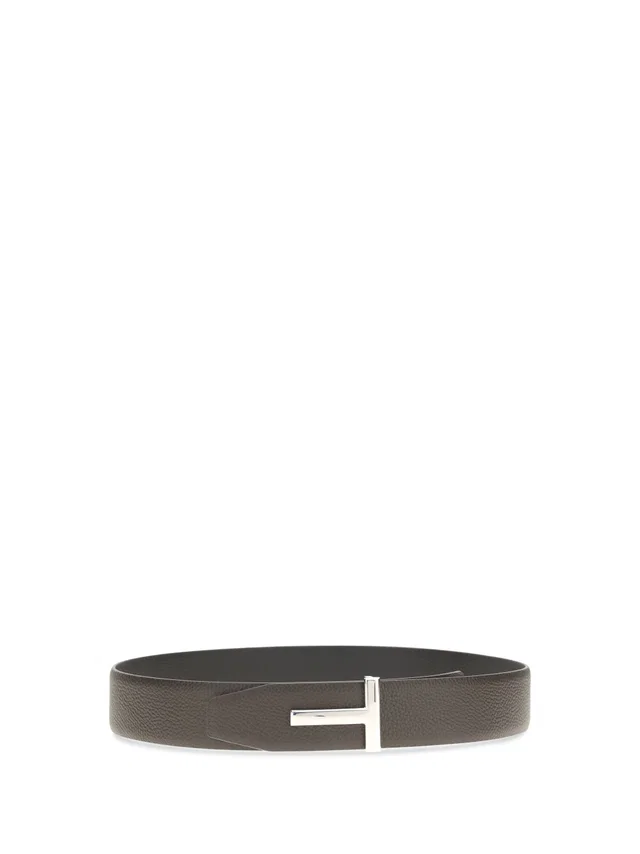 Tom Ford Reversible Leather Belt — Brown Calf in Brown Leather from HEWI