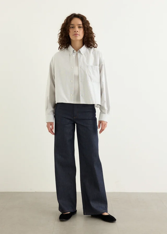 A.P.C. Sophia Button Down Logo Shirt in Beige from Incu, photo 1 of 1