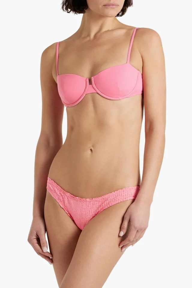 Vix Paula Hermanny Laser-Cut Bikini Briefs in Pink, photo 2 of 4 from THE OUTNET
