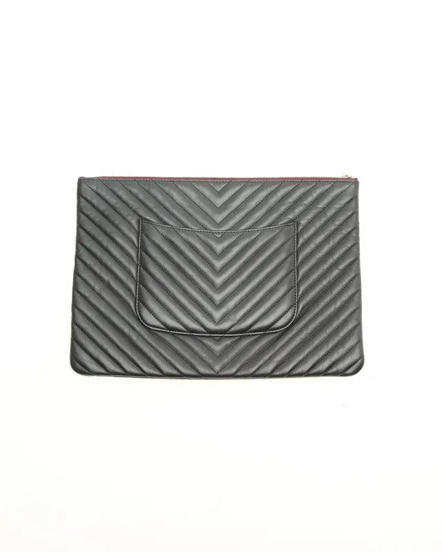 Chanel Coco Mark Lambskin Laptop Case, size 15-Inch in Lambskin from A Retro Tale, photo 3 of 8