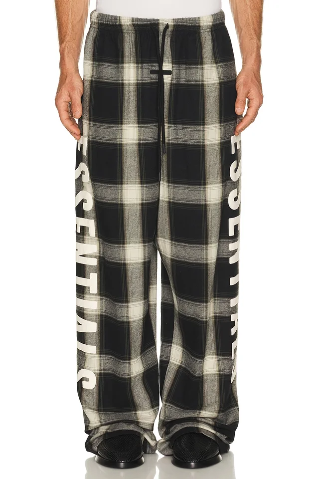 Fear of God ESSENTIALS Lounge Pant in Iron Grey Plaid, photo 2 of 7 from REVOLVE (Canada)