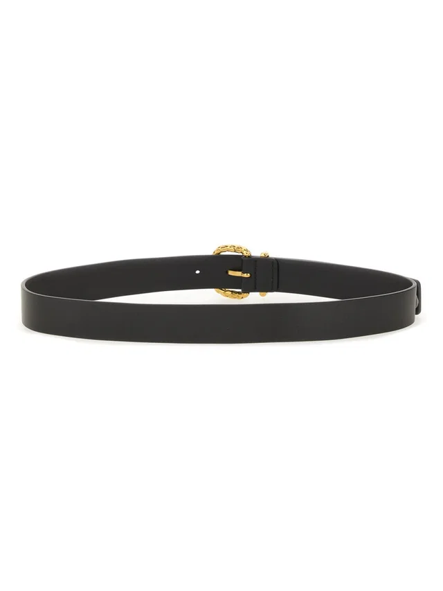 Bottega Veneta Coaxial Belt — Black Calfskin in Black Calfskin from HEWI