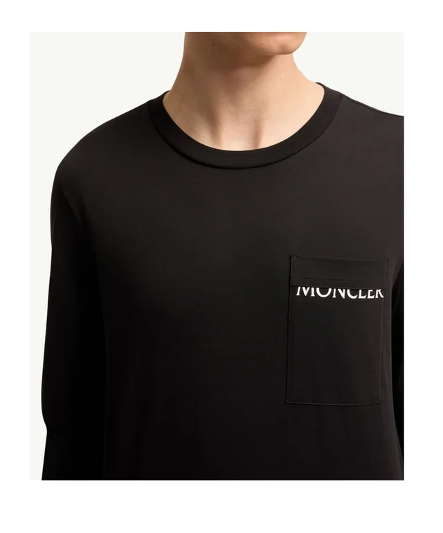 Moncler Logo Cotton Long Sleeve T-Shirt, photo 5 of 6 from SENSER