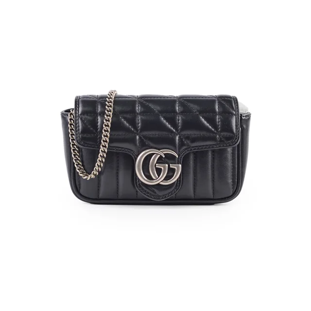 Gucci Supermini Marmont Bag Black in Black Leather from The Purse Affair
