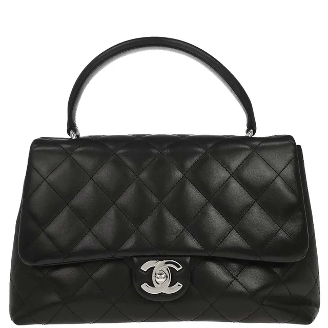 Chanel 2006-2008 Black Lambskin Top Handle Handbag in Black Lambskin from AMORE Vintage Tokyo