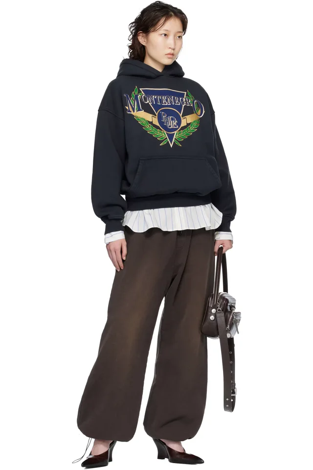 Rhude Black Montenegro Regatta Hoodie, photo 4 of 4 from SSENSE