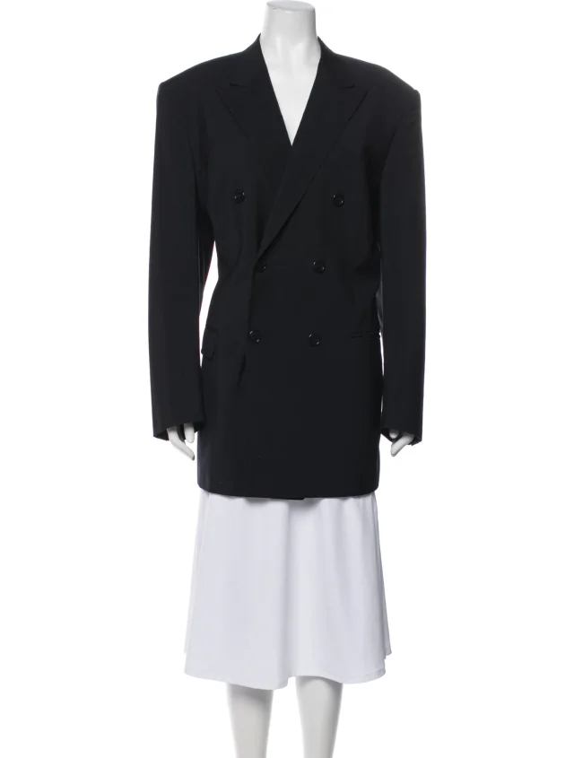 Dolce & Gabbana Wool Coat in blue Wool from The RealReal