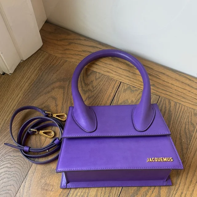 Jacquemus Le Grande Chiquito Purple Leather Top-Handle Bag in purple Leather from Poshmark, photo 3 of 9