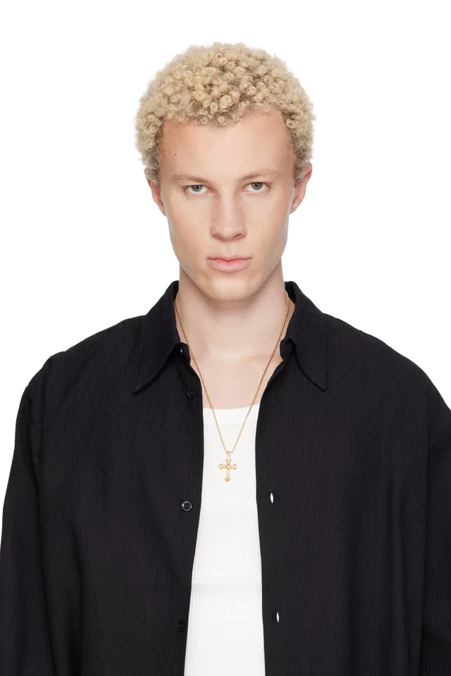 Emanuele Bicocchi Medium Fleury Cross Necklace, photo 2 of 2 from SSENSE