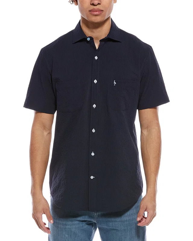 TailorByrd Solid Seersucker Short Sleeve Shirt, image 1 of 1 from Rue La La