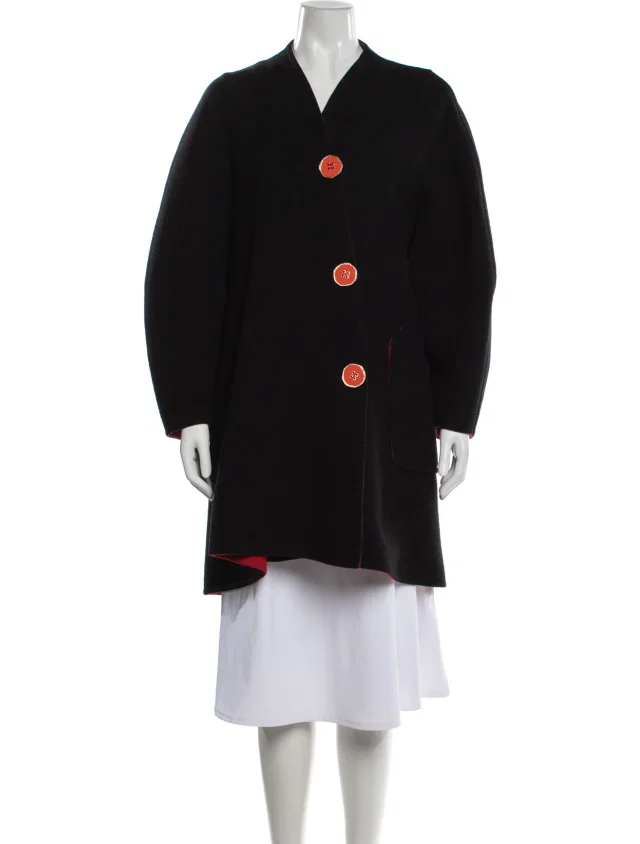 Christian Lacroix Vintage Late 1980's - Early 1990's Coat in black Wool from The RealReal