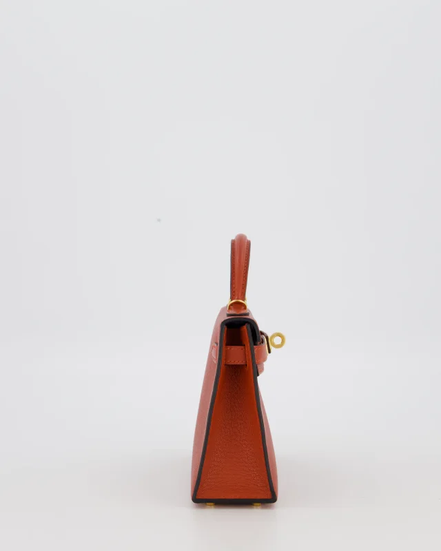 Hermès HSS Mini Kelly II 20 Bag in Blue Goatskin from Sellier, photo 4 of 24