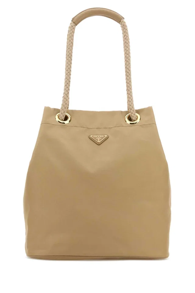 Prada Mariner Bucket Bag — Beige in Beige Woven leather from HEWI