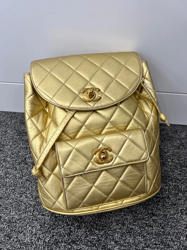 Chanel Douma Lamb Gold G in Gold from Luxury Promise