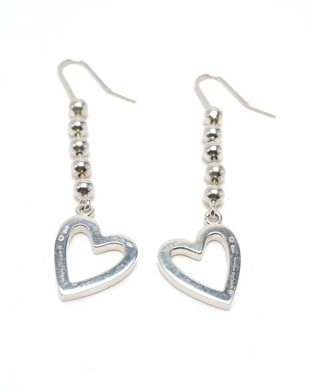 Gucci Heart Dangling Silver Earrings in Silver from A Retro Tale, photo 3 of 3