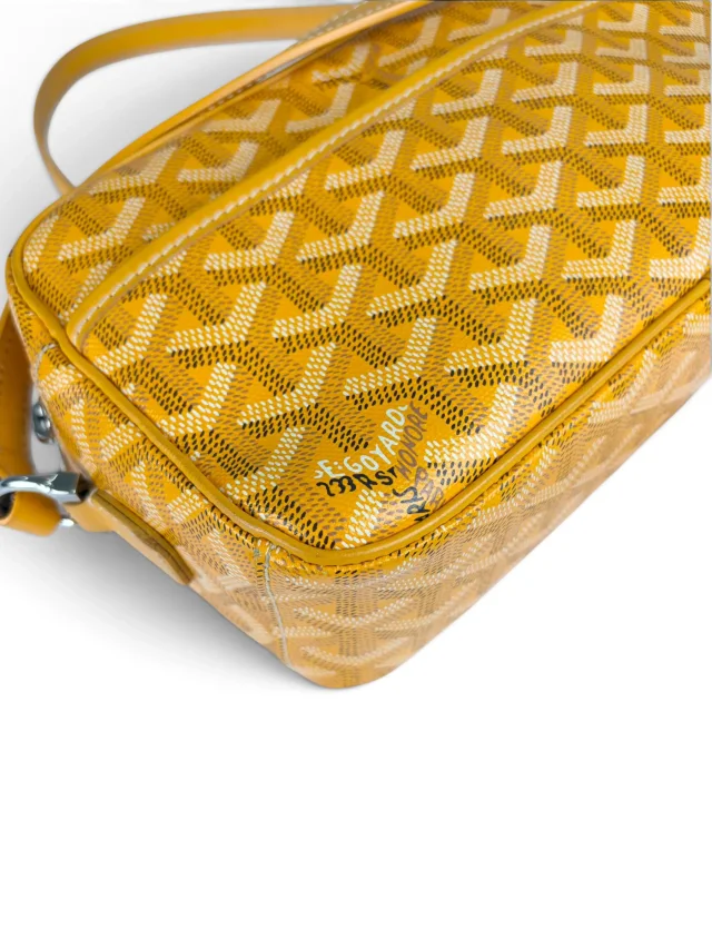 Goyard Yellow Goyardine Sac Cap Vert PM in Green Canvas from Season 2 Consign, photo 8 of 9